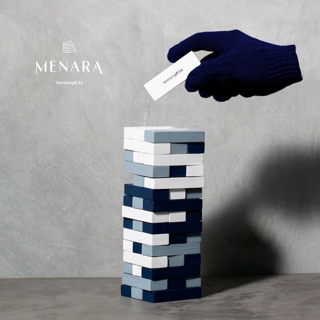 [Defect Sale] tentangKita - Menara - Permainan Balok - Permainan Jenga Kayu - Menara Tower - Permainan Bersama Pasangan - Permainan Bersama Teman - Stacko Truth or Dare